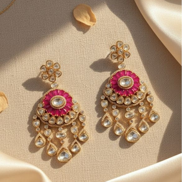 Glow Kundan Chandeliers