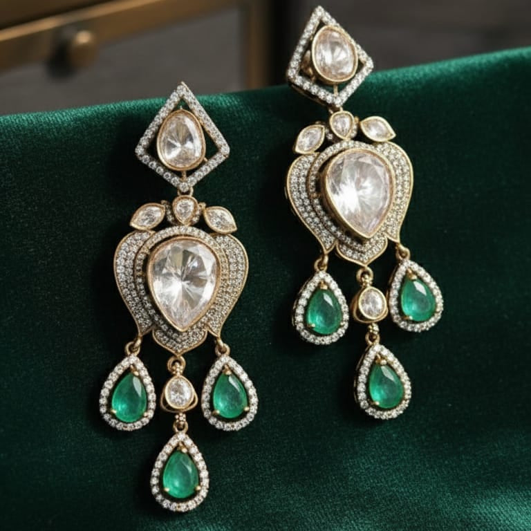 Teardrop Statement Dangle Earrings