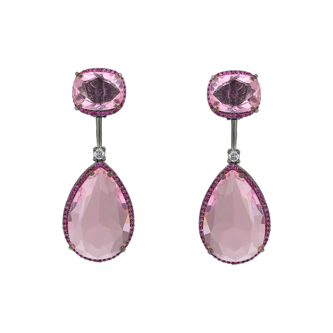Cushion-Cut Doublet Earring