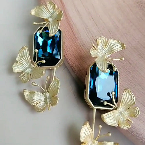 Butterfly Boho Flower Earring  Long