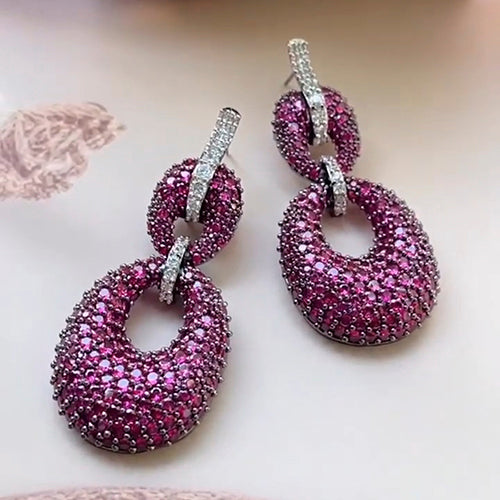 Dual Shape Statement Cocktail Earring