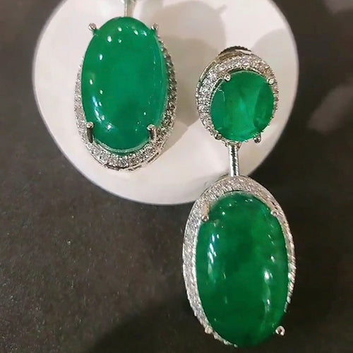 Emerald Drops Earring