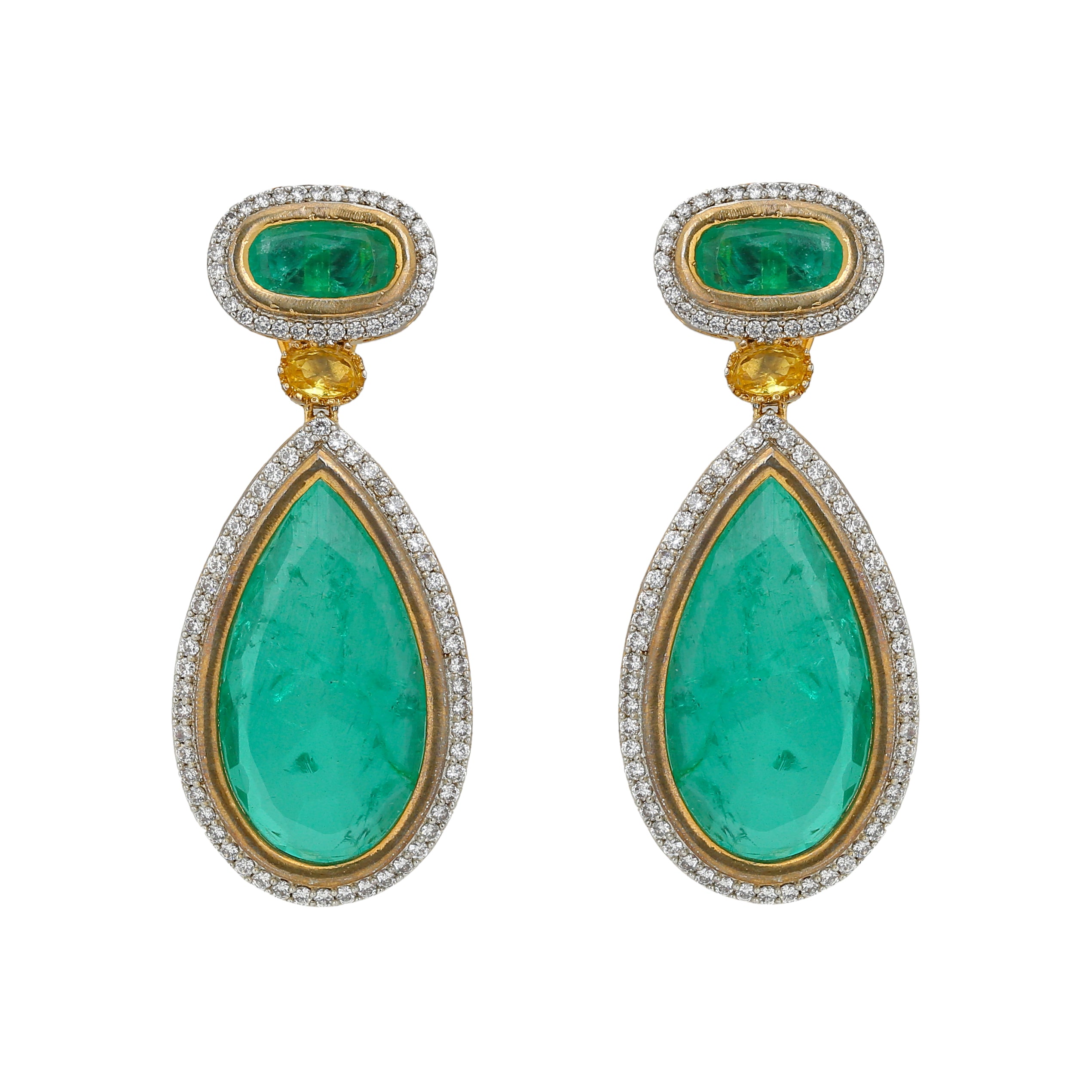 Royal Emerald Drop Earrings