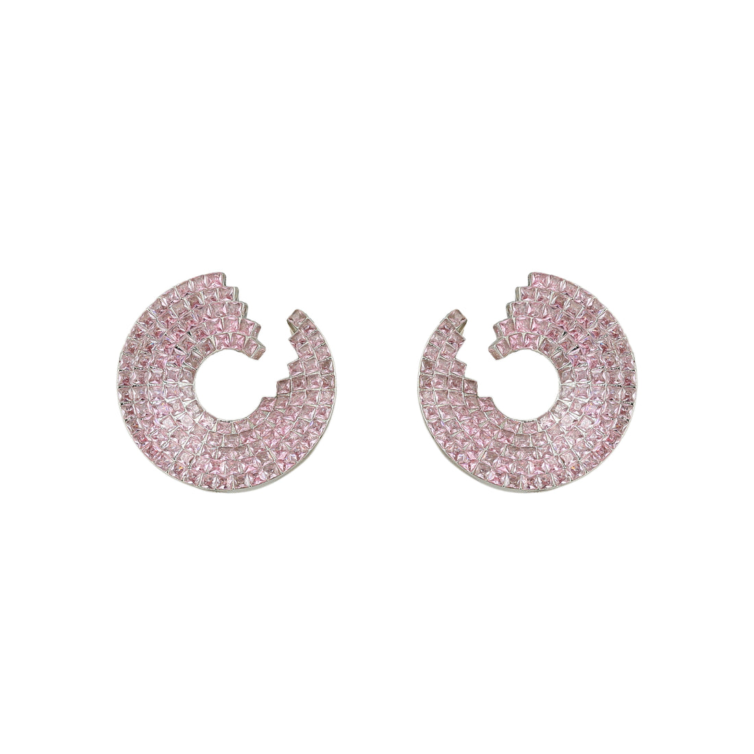 Modern and bold studs invisible setting stone