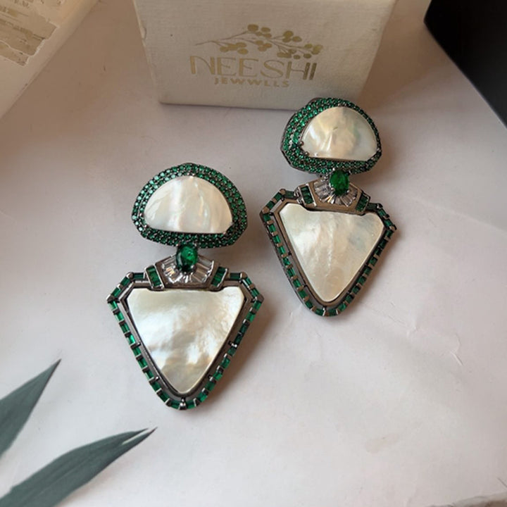 Mother of Pearl triangular Earrings