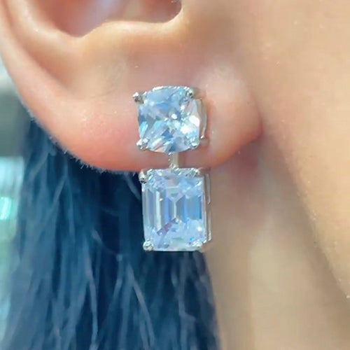 Citrin And Diamond Small Size Studs