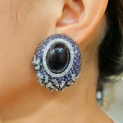 Contemporary Oval Shape Studs