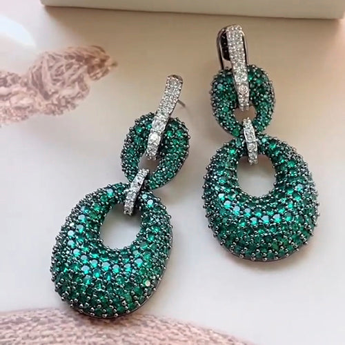 Dual Shape Statement Cocktail Earring