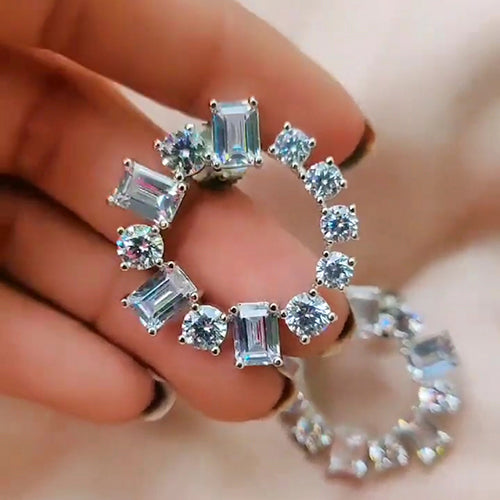 Circular Solitaire Diamond Studs