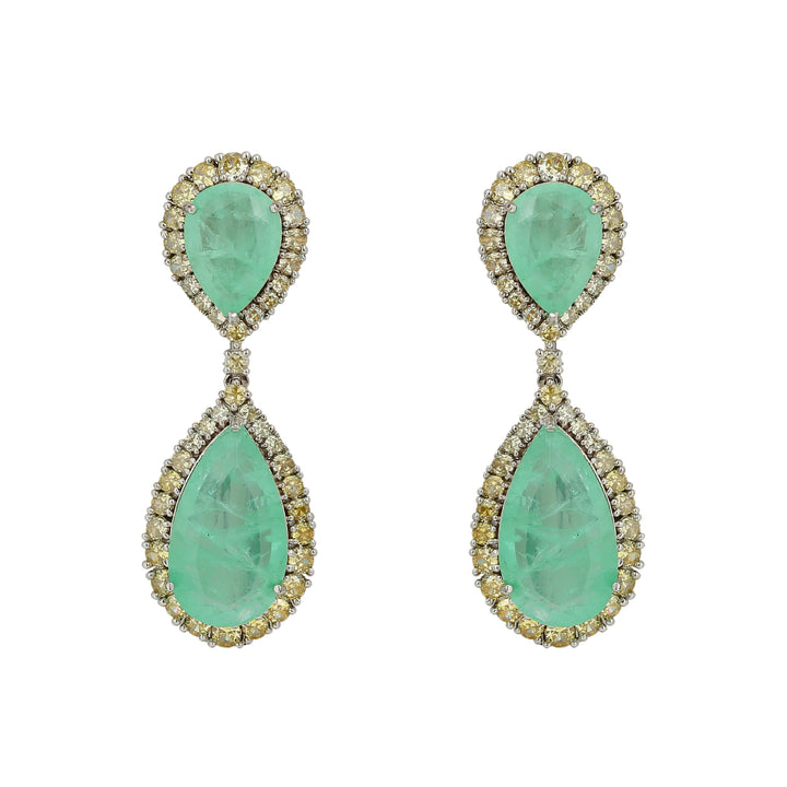 Crimson Doublet Drop Earring