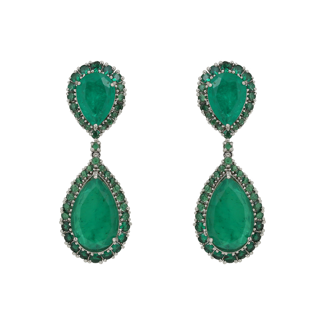 Crimson Doublet Drop Earring