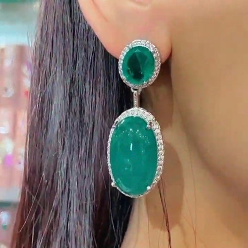 Emerald Drops Earring