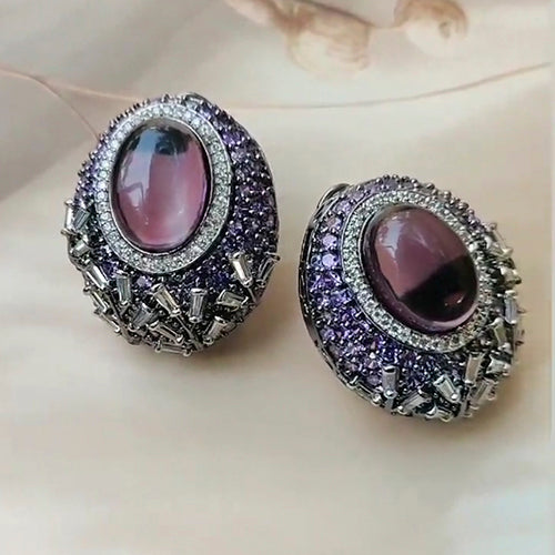 Contemporary Oval Shape Studs