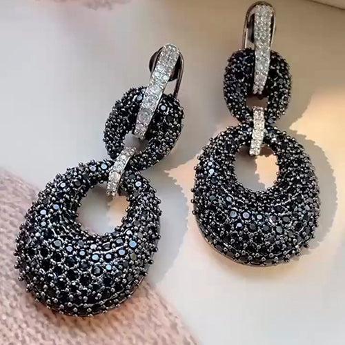 Dual Shape Statement Cocktail Earring