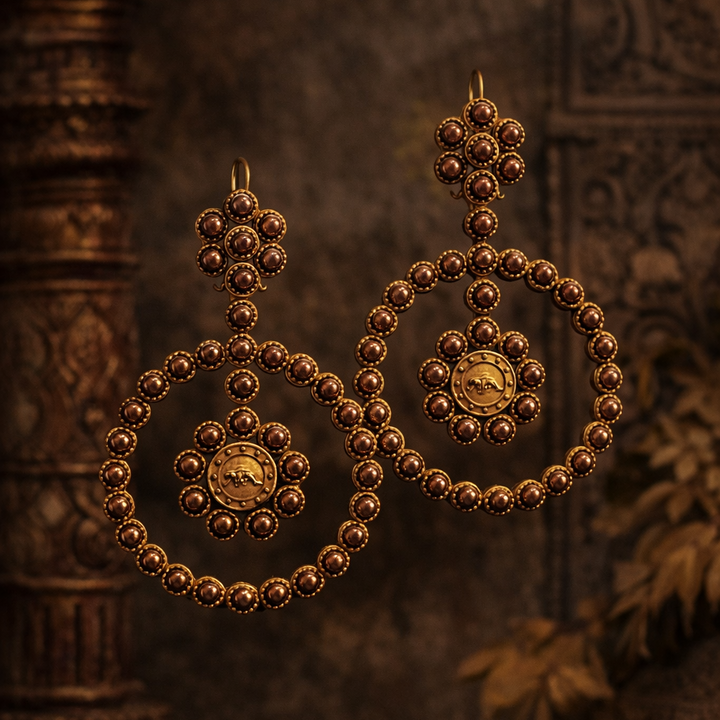 Heritage Bead Circle Earrings.