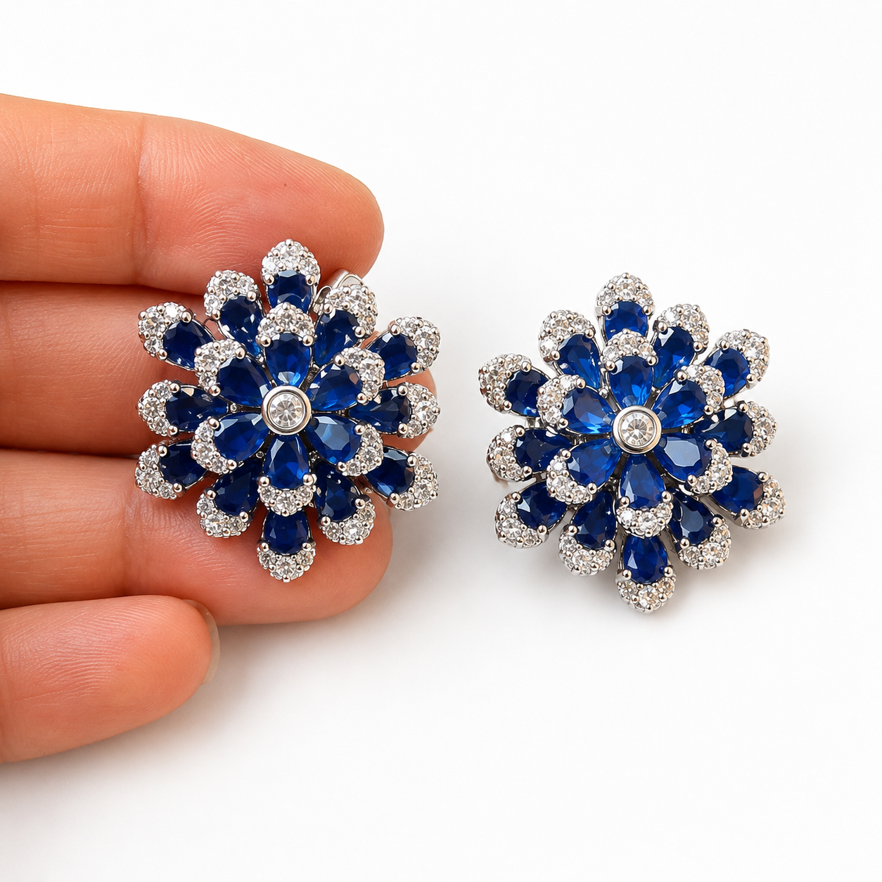 Emerald Bloom Floral Earrings