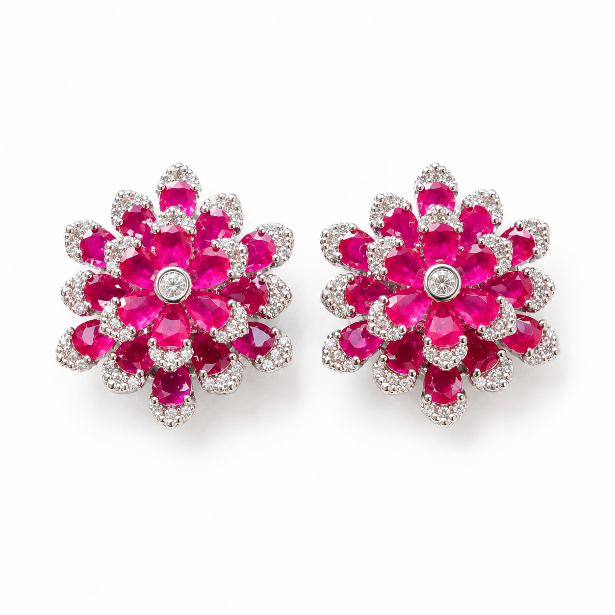 Emerald Bloom Floral Earrings