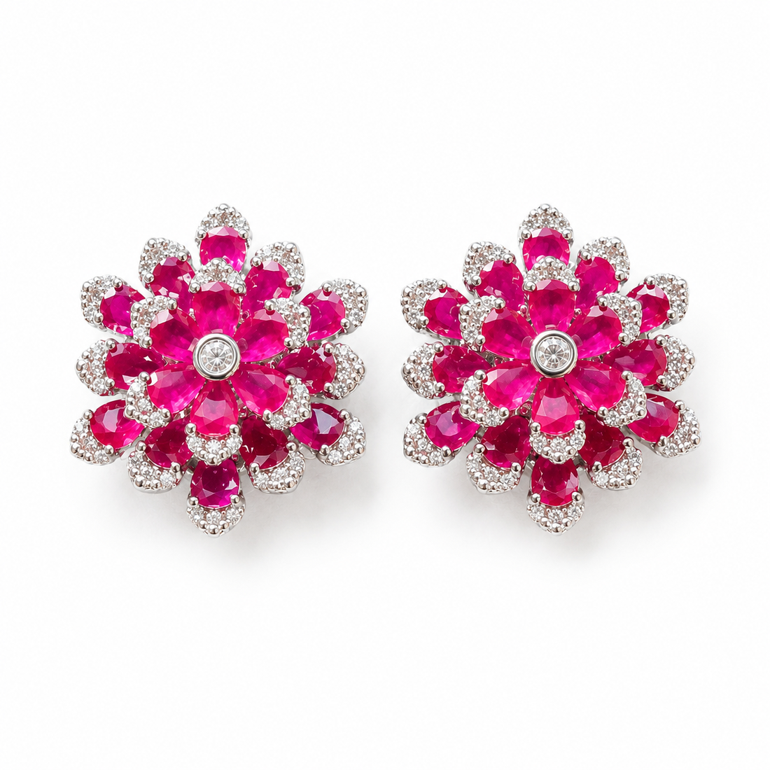 Emerald Bloom Floral Earrings
