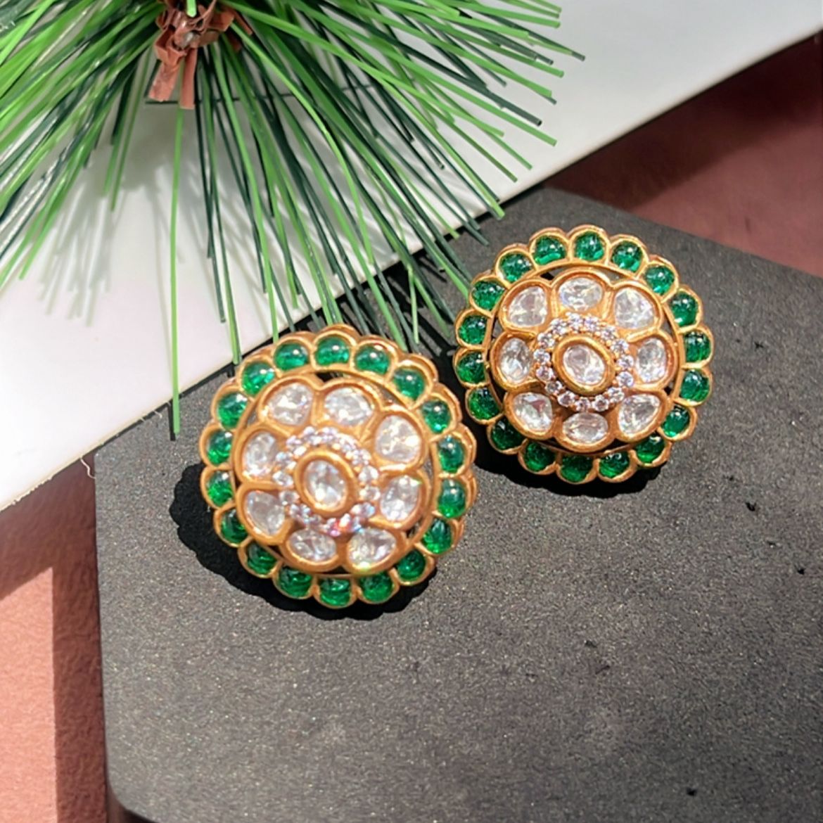 Gulab Kundan Studs