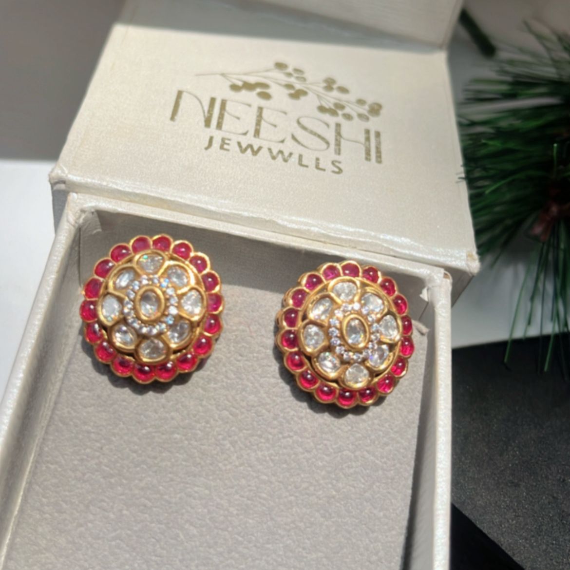 Gulab Kundan Studs