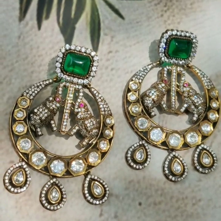 Royal Elephant Polki Chandbalis