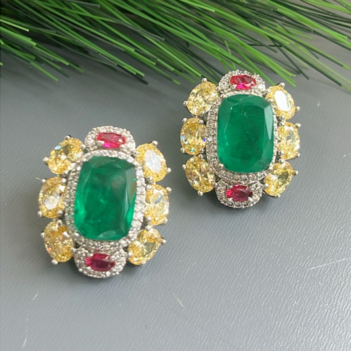 Royal Emerald Radiance Earrings