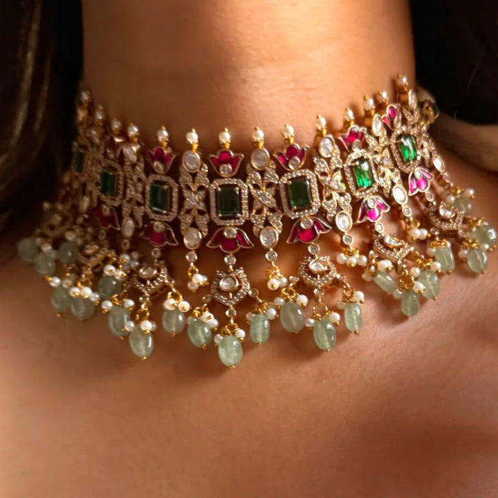 Emerald Ruby Kundan Choker