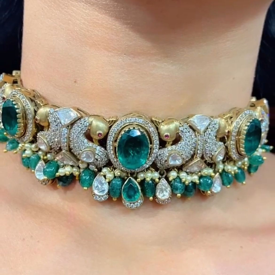 Emerald Polki Royale Choker
