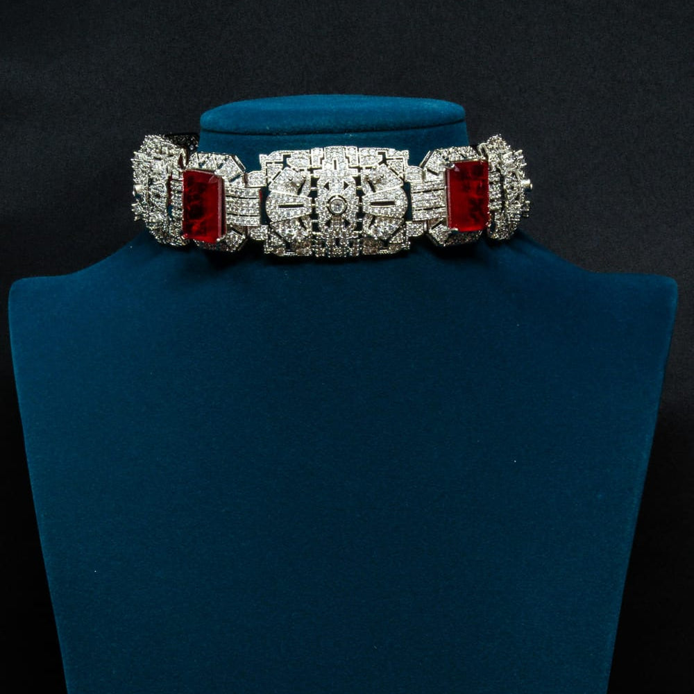 Semiprecious doublet Stone Studded Choker