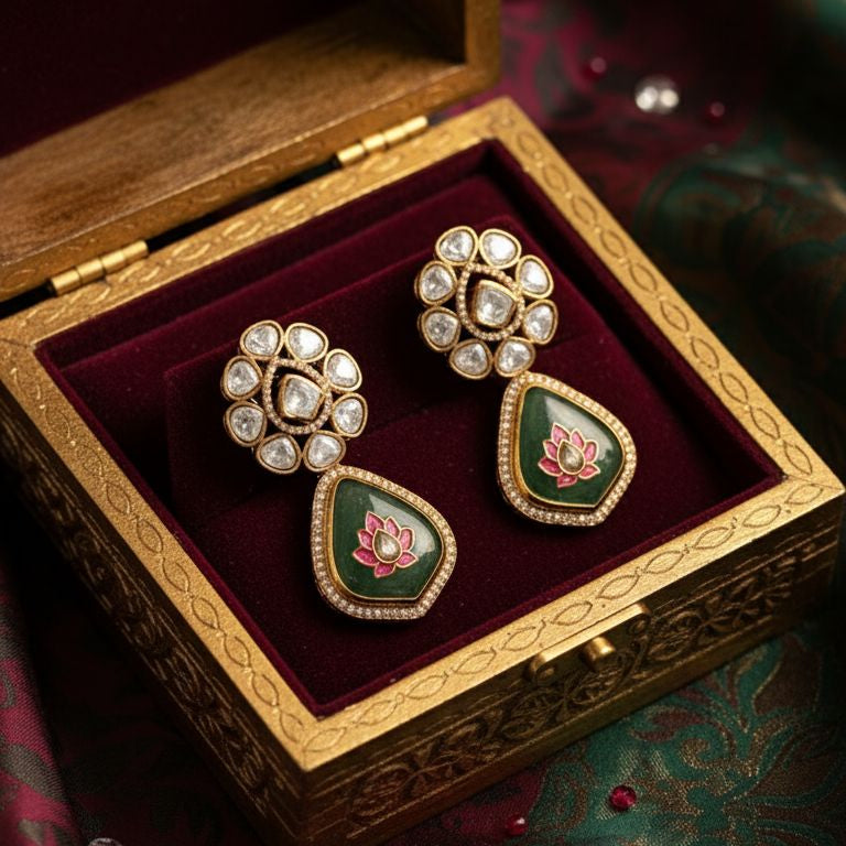 Lotus Royale Drop Earrings