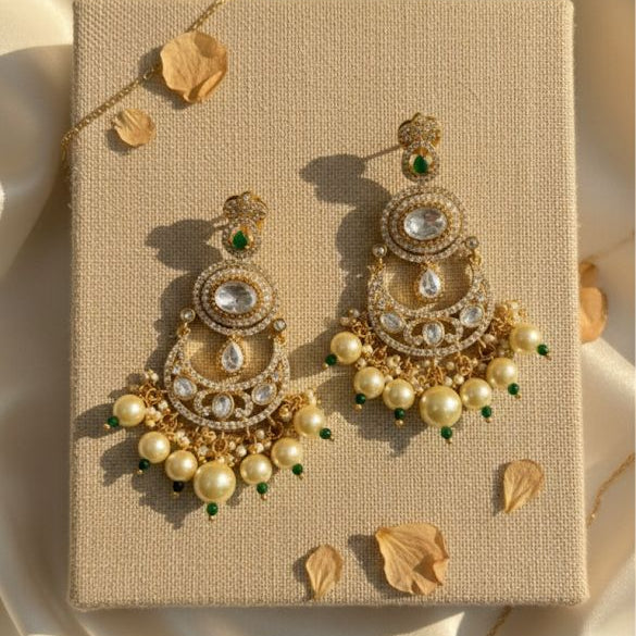 Pearl Chandbali Earrings