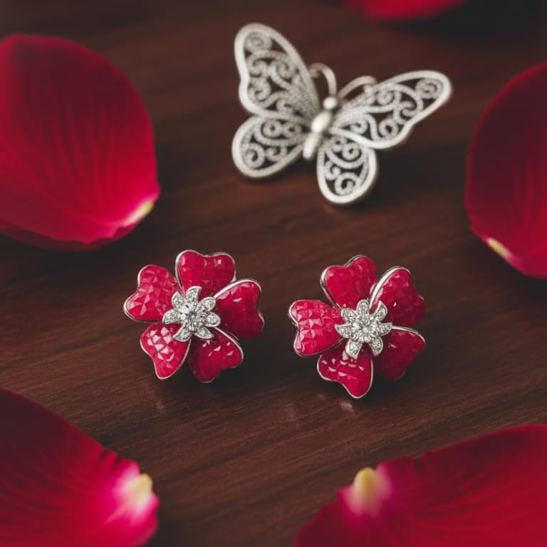 Sculpted Blossom Studs