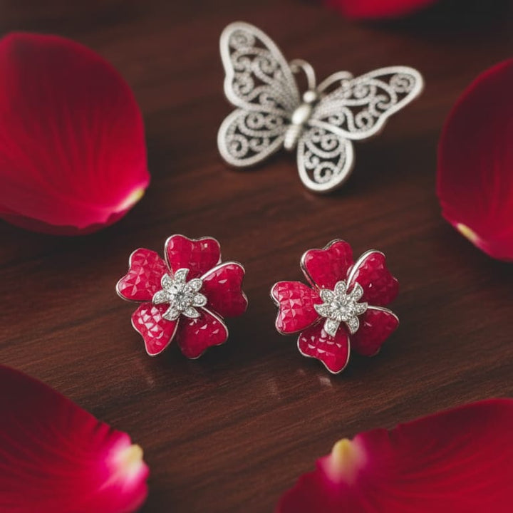 Sculpted Blossom Studs