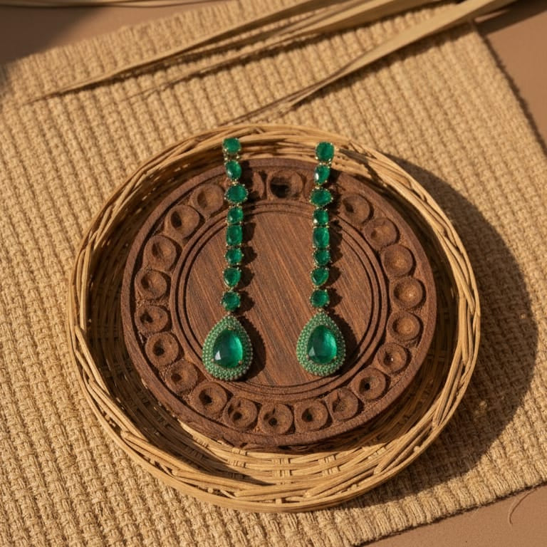 Long Drop Chain Earrings