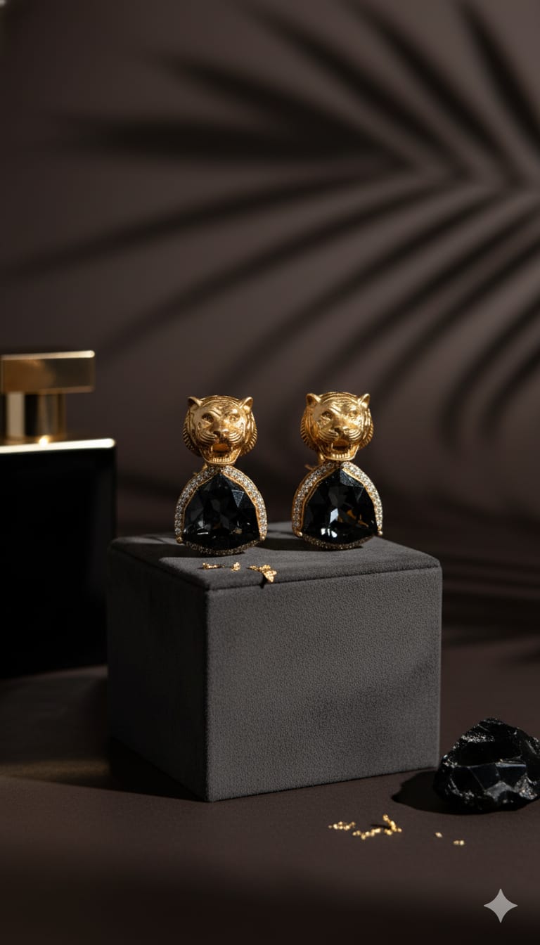 The Gilded Panther Earrings