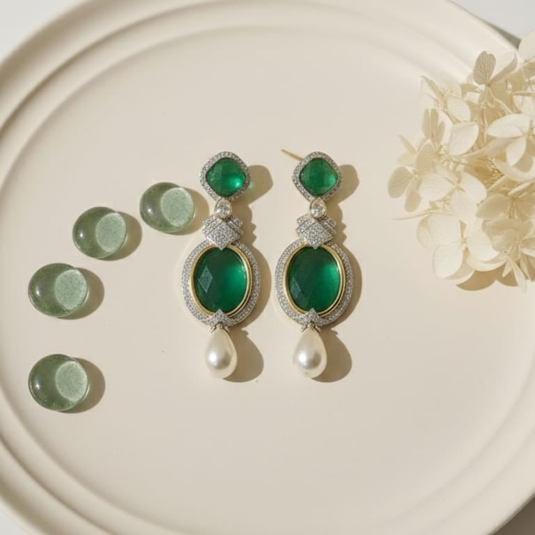 Emerald Empress Pearl Drops
