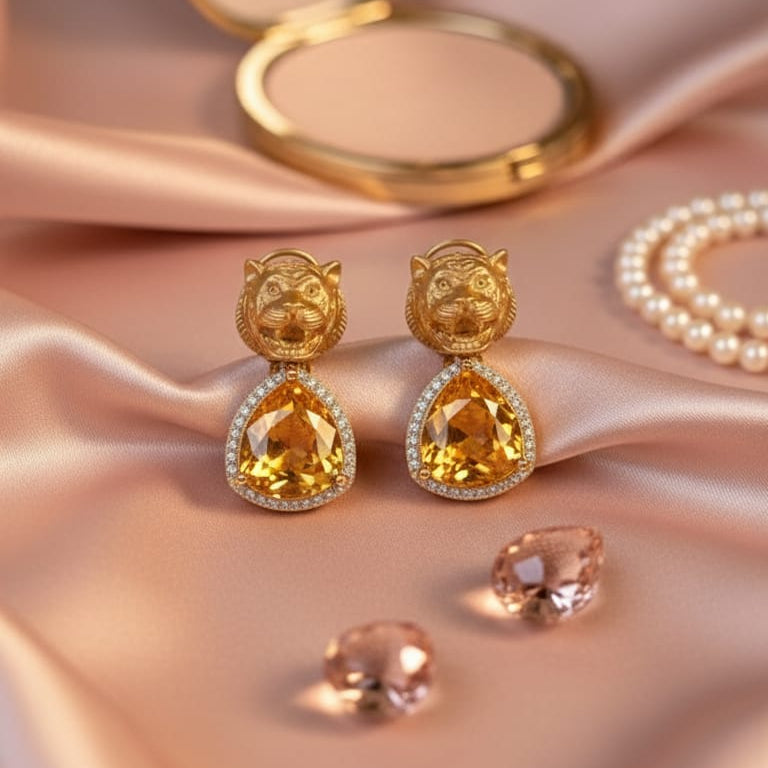 The Gilded Panther Earrings