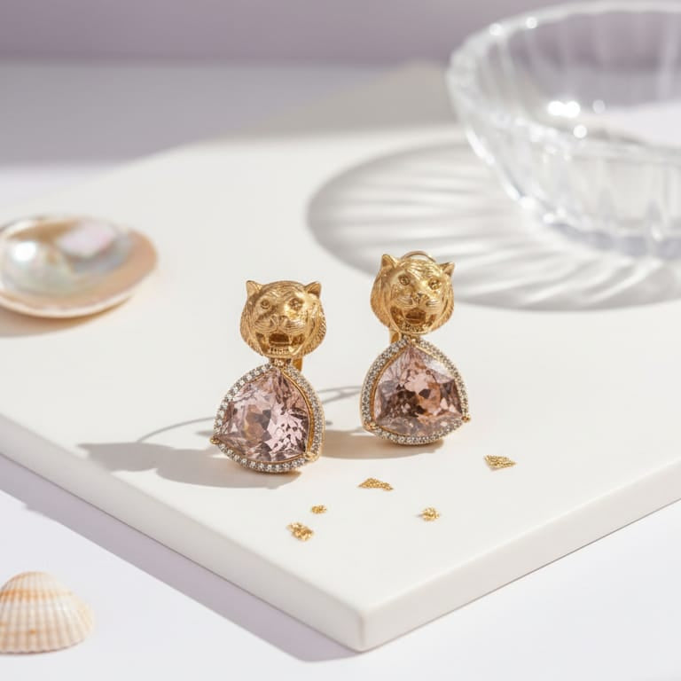 The Gilded Panther Earrings