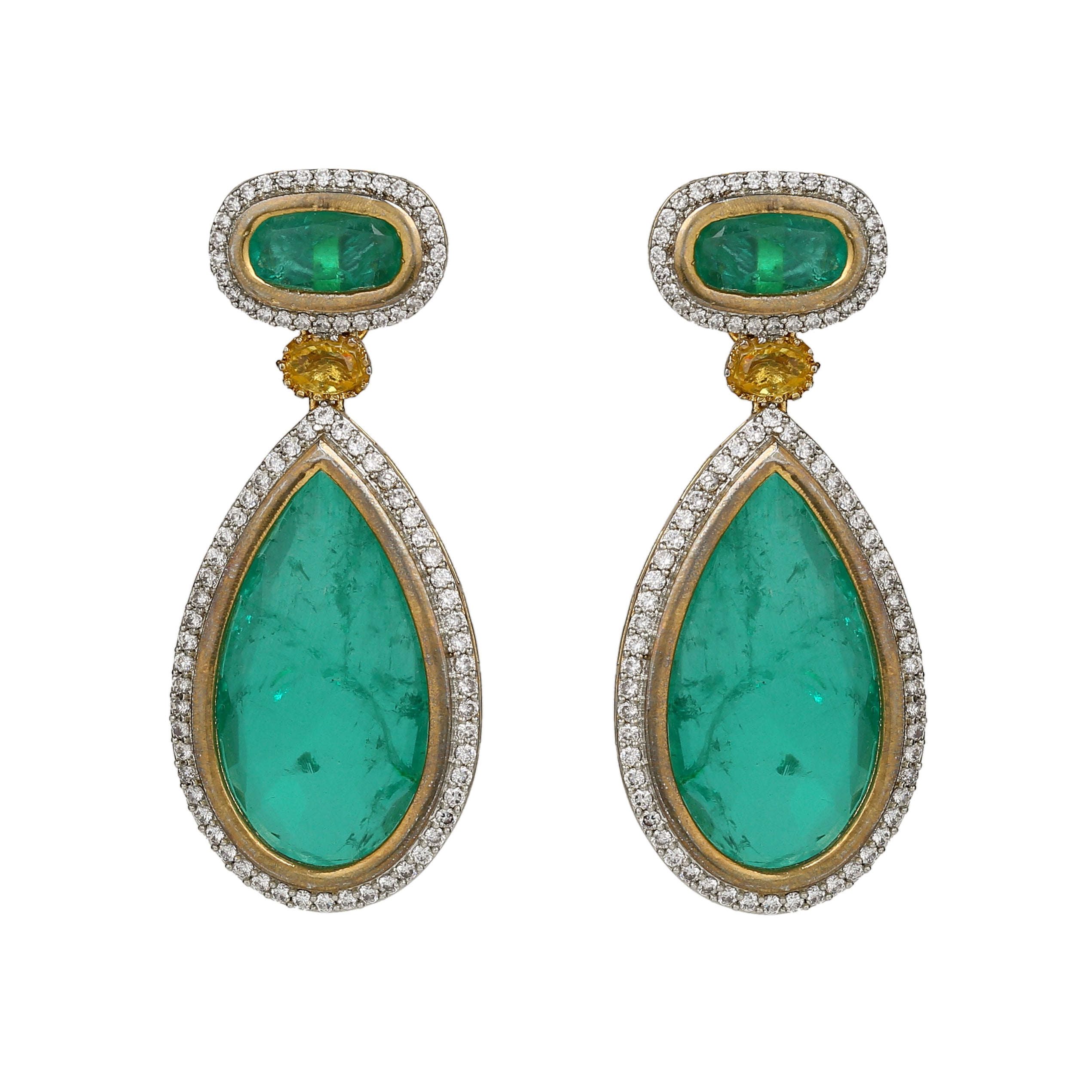 Royal Emerald Drop Earrings