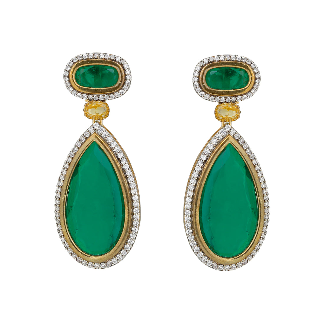Royal Emerald Drop Earrings