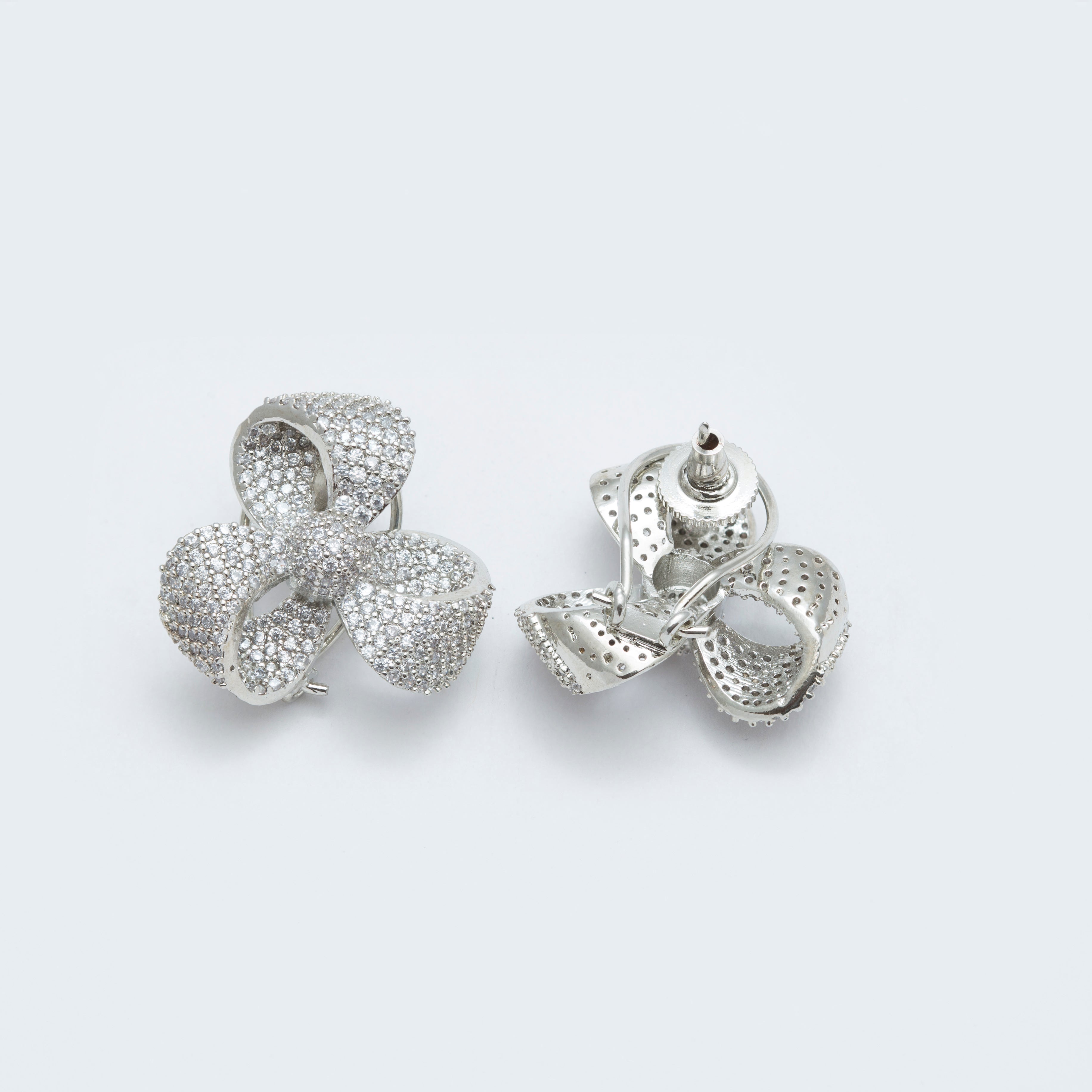 Nano Setting Bow Shaped Studs