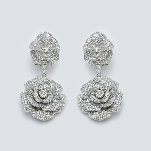 Victorian Polish Flower Earring