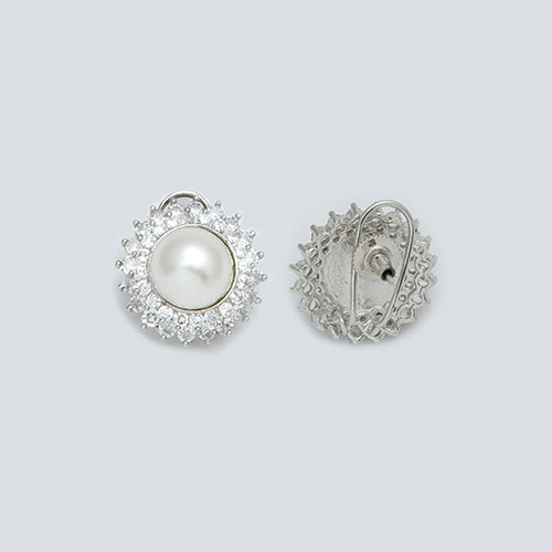 Classic Diamond and Pearl Earring
