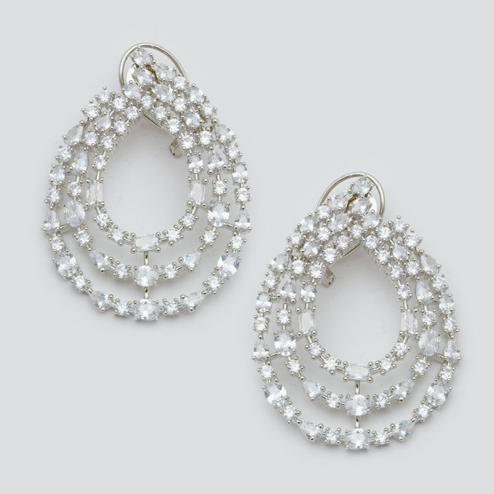 Faux Solitaire Diamond Earring