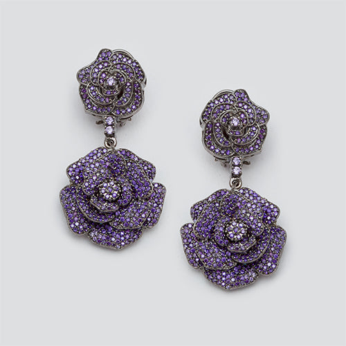 Victorian Polish Flower Earring