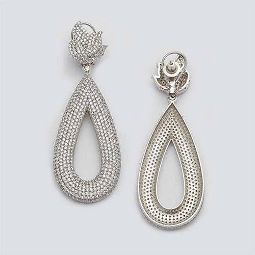 Long Cocktail Nano Setting Earring