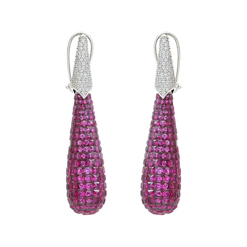 Invisible Setting Diamond Drop