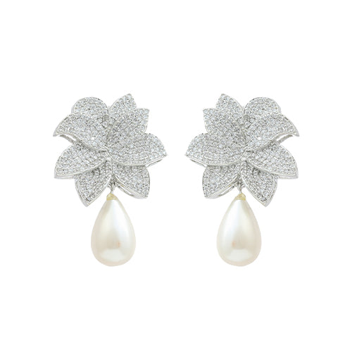 Flower Shape Pearl Drop