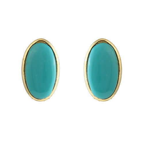Oval Ellipse Studs