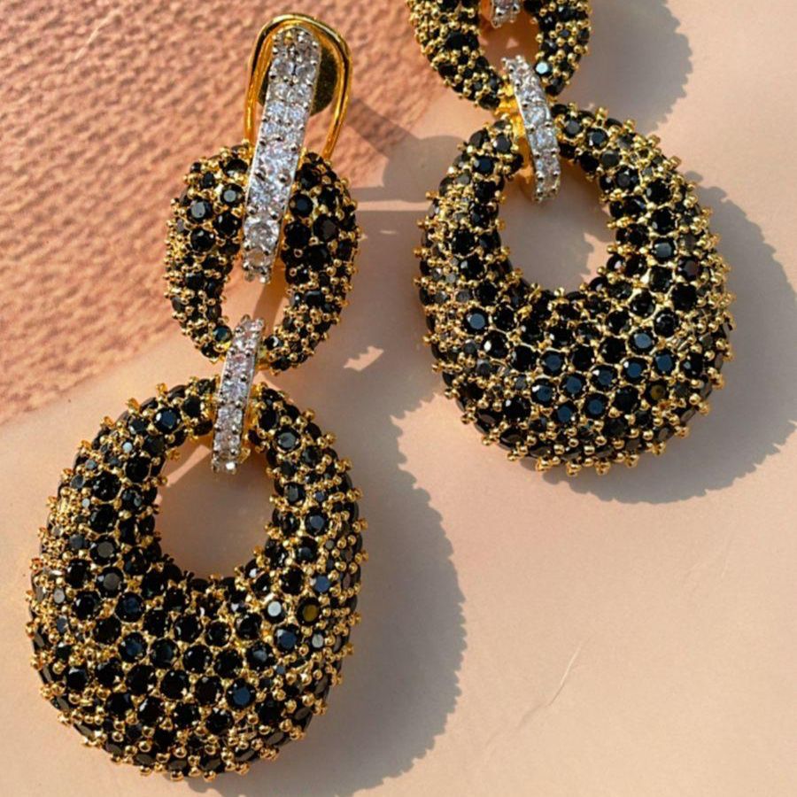 Dual Shape Statement Cocktail Earring